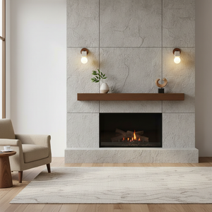 Bezel Travertine Wall Lamp