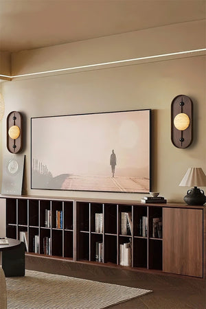 Bezel Alabaster Plug-in Wall Lamp
