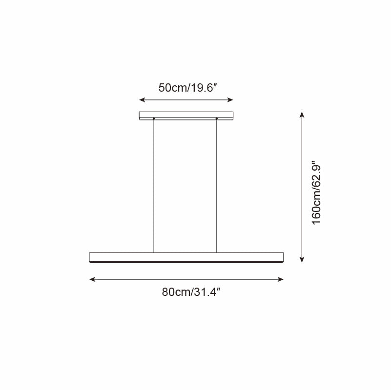 Black Linear Pendant Lamp