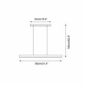 Black Linear Pendant Lamp