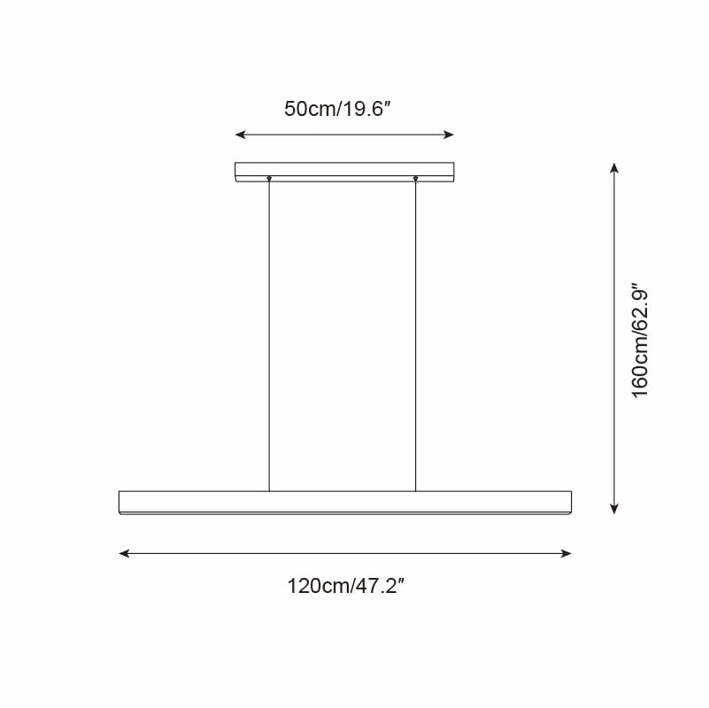 Black Linear Pendant Lamp