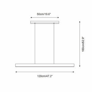 Black Linear Pendant Lamp