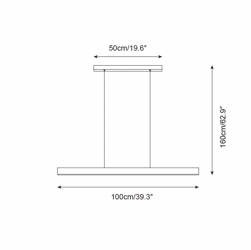 Black Linear Pendant Lamp