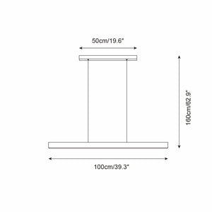 Black Linear Pendant Lamp