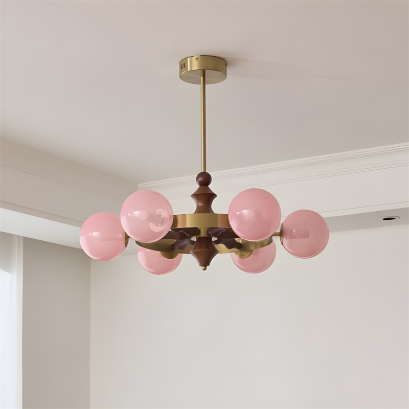 Pink Globe Chandelier – detail 9