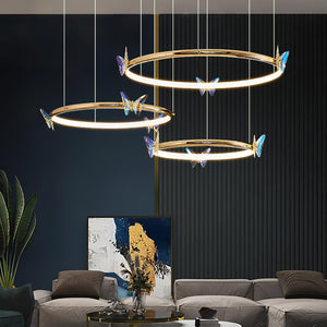 Blue Butterfly Chandelier
