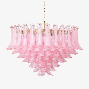 Blush Pink Glass Chandelier