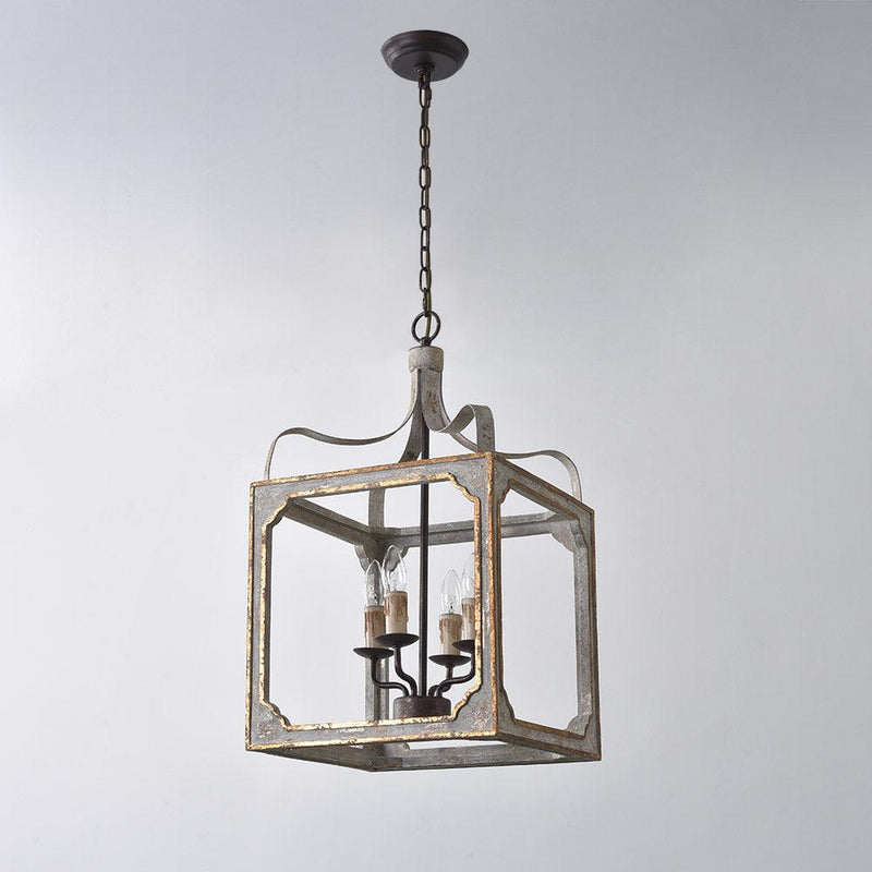 Boho Rustic Cube Chandelier – detail 14