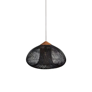 Braided Rattan Swag Pendant Lamp