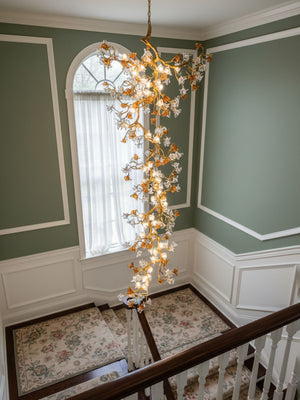 Brass Maple Branch Chandelier