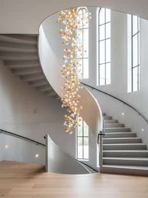 Brass Maple Branch Chandelier