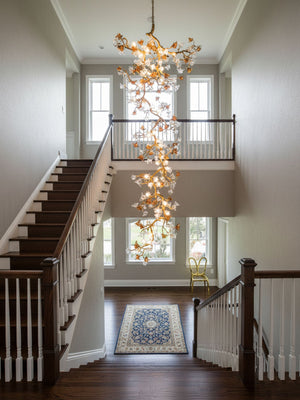 Brass Maple Branch Chandelier