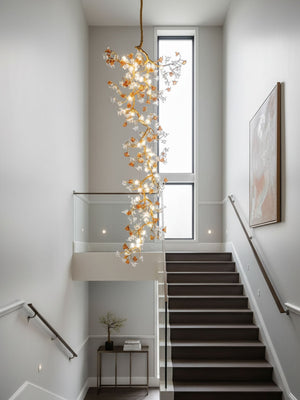 Brass Maple Branch Chandelier