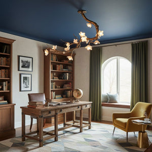 Brass Flower Branch Ceiling Lamp