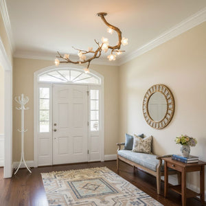 Brass Flower Branch Ceiling Lamp
