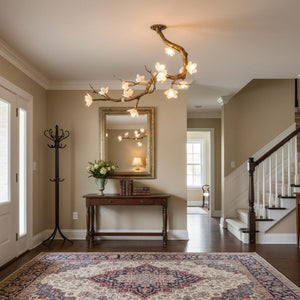 Brass Flower Branch Ceiling Lamp