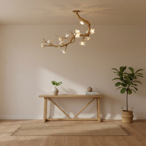 Brass Flower Branch Ceiling Lamp