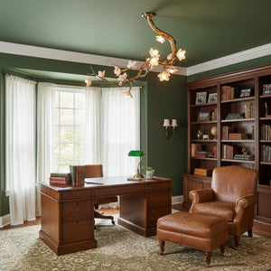 Brass Flower Branch Ceiling Lamp