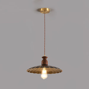 Brass Crest Pendant Light