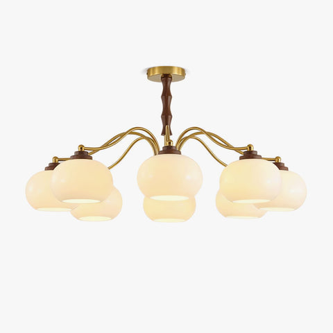 Lampadario Persimmon in Vetro a Globo