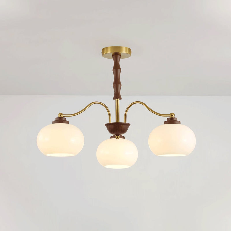 Persimmon Glass Globe Chandelier – detail 19