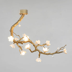 Brass Flower Branch Ceiling Lamp
