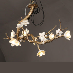 Brass Flower Branch Ceiling Lamp