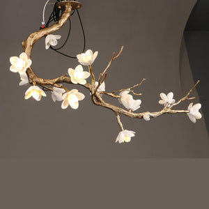 Brass Flower Branch Ceiling Lamp
