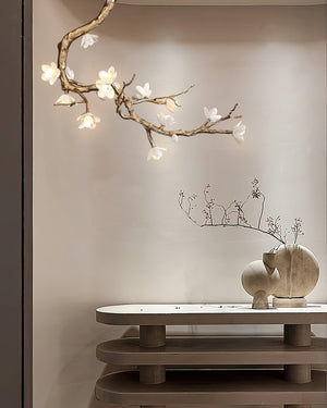 Brass Flower Branch Ceiling Lamp