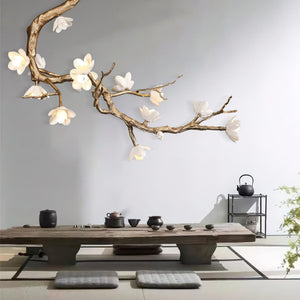 Brass Flower Branch Ceiling Lamp