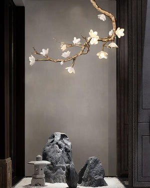 Brass Flower Branch Ceiling Lamp