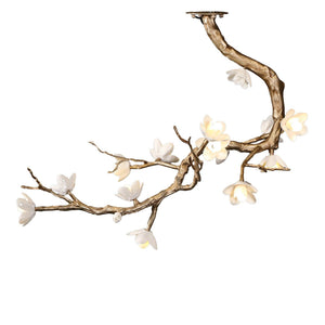 Brass Flower Branch Ceiling Lamp
