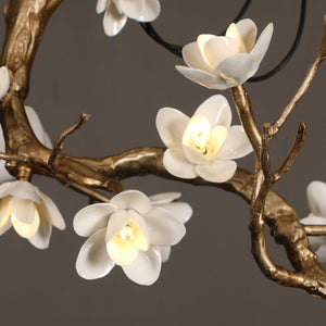 Brass Flower Branch Ceiling Lamp