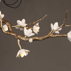 Brass Flower Branch Ceiling Lamp