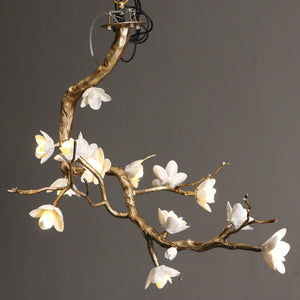 Brass Flower Branch Ceiling Lamp