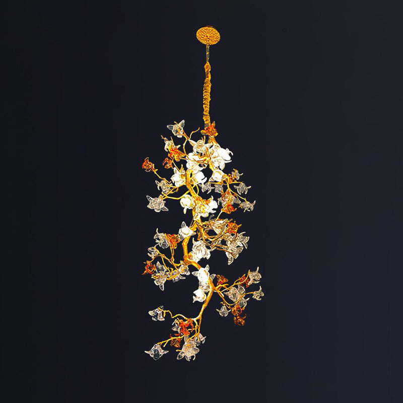 Brass Maple Branch Chandelier – detail 30