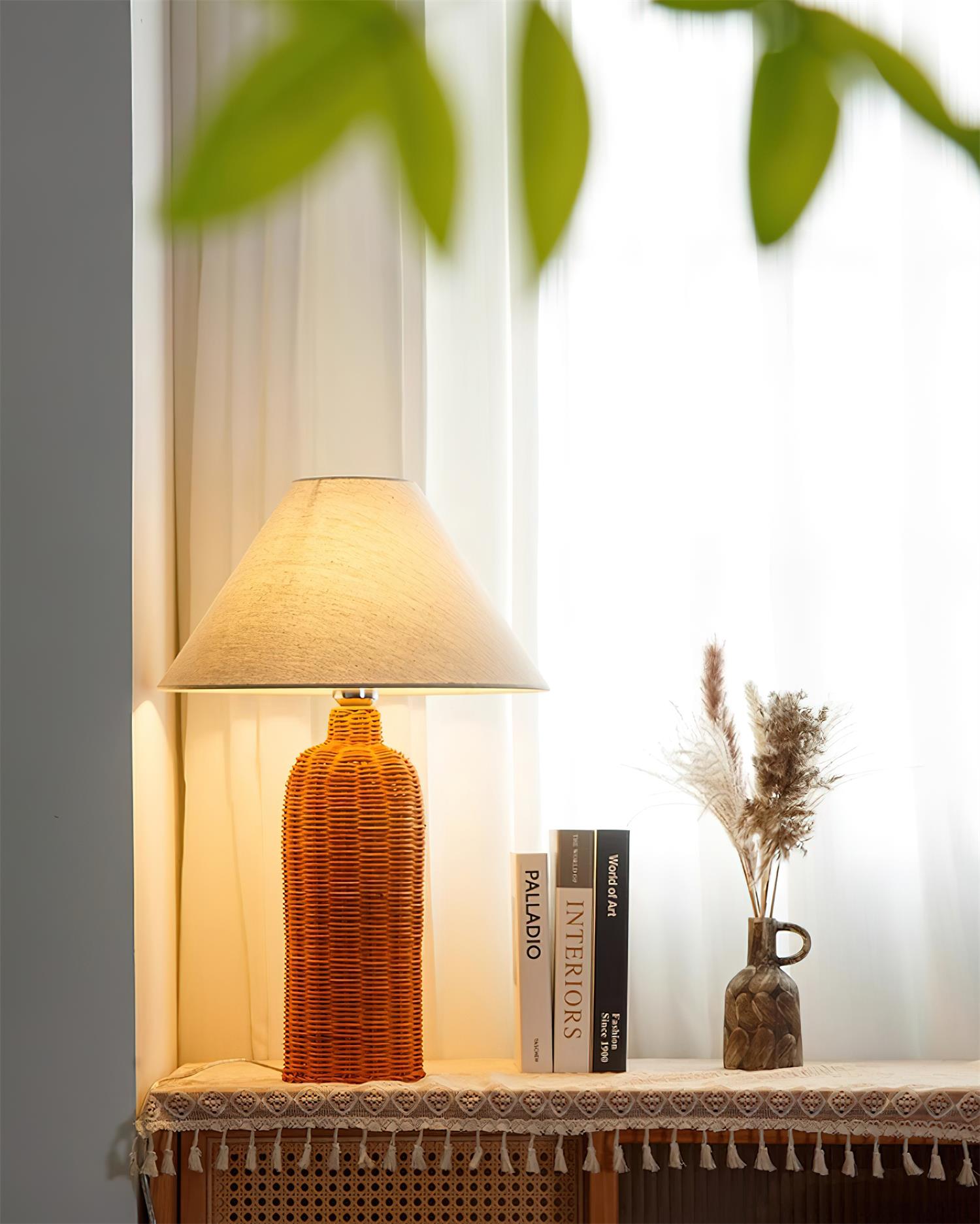 Braxton Rattan Table Lamp