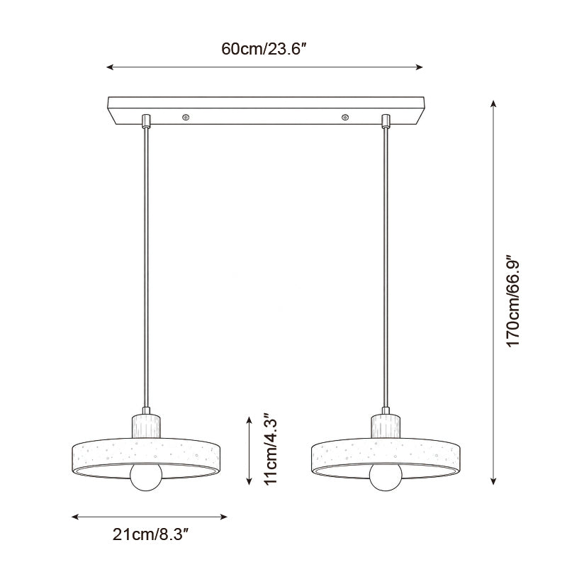 Brenlo Pendant Light — Dimension drawings 2