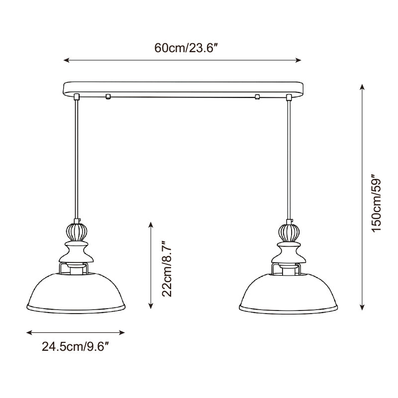 Brevano Pendant Lamp — Dimension drawings 2