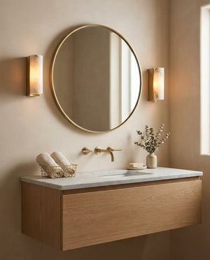 Bricks Alabaster Wall Sconce
