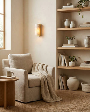 Bricks Alabaster Wall Sconce