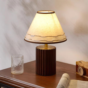 Brooke Wooden Table Lamp 9.8″- 14.5″