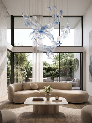 Brush Art Glass Chandelier