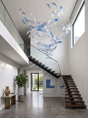Brush Art Glass Chandelier