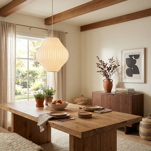 Bubble Mulberry Silk Pendant Lamp
