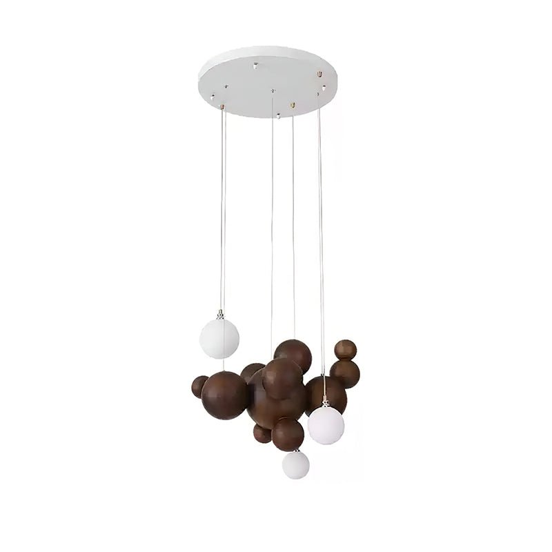 Bubble Wood Balls Chandelier – detail 12