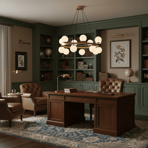 Bubbles Brass Ring Chandelier