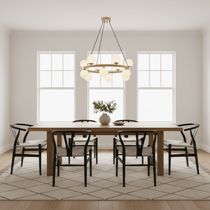 Bubbles Brass Ring Chandelier