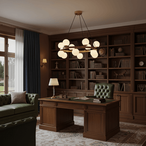Bubbles Brass Ring Chandelier