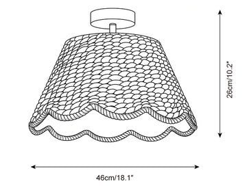 Calanora Flush Mount Ceiling Light — Dimension drawings 1